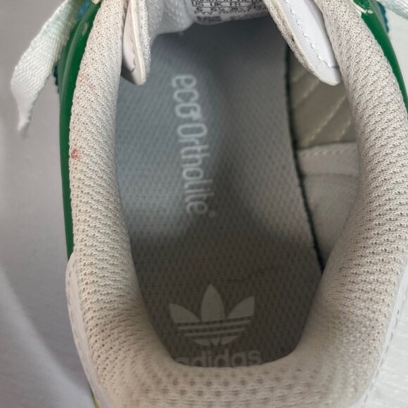 Adidas Custom Hand Painted Soccer Themed Sneakers Green Size 6.5 - Picture 11 of 13